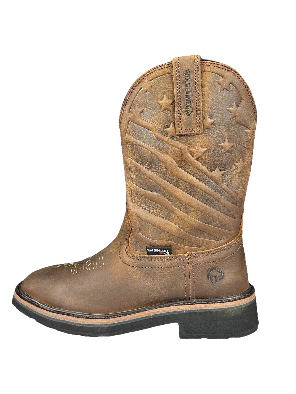Wolverine Men’s Rancher Flag LX Wellington Work Boots Size 7 Brown W240056 New